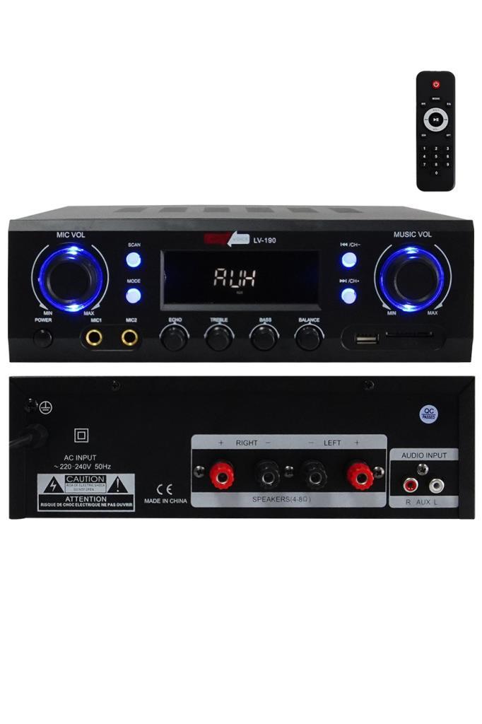 Lastvoice Lv-190 Stereo Mikser Anfi 2x200 Watt Usb Mp3 240V