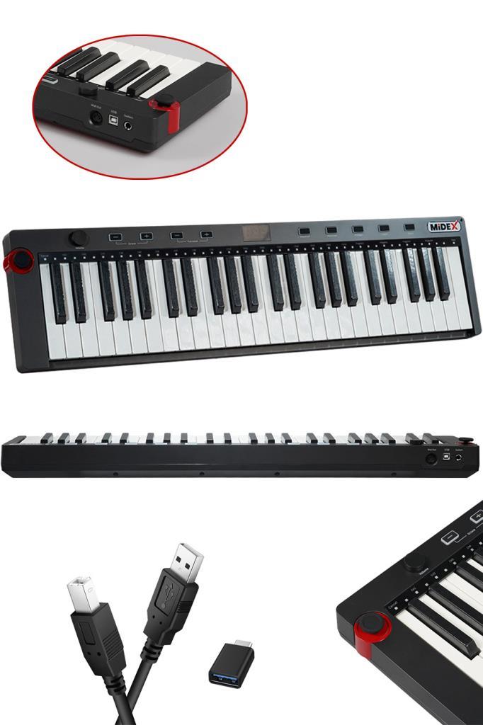 Midex MD-499 Midi Klavye Keyboard 49 Tuşlu Hassasiyet Özellikli