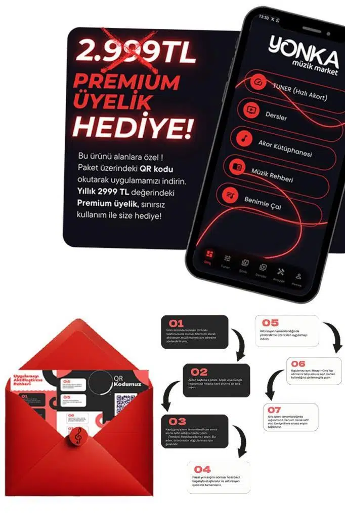 Midex RG-550NT Pack Kaliteli Natural 40 İnç Akustik Gitar Seti 4/4 Yetişkin